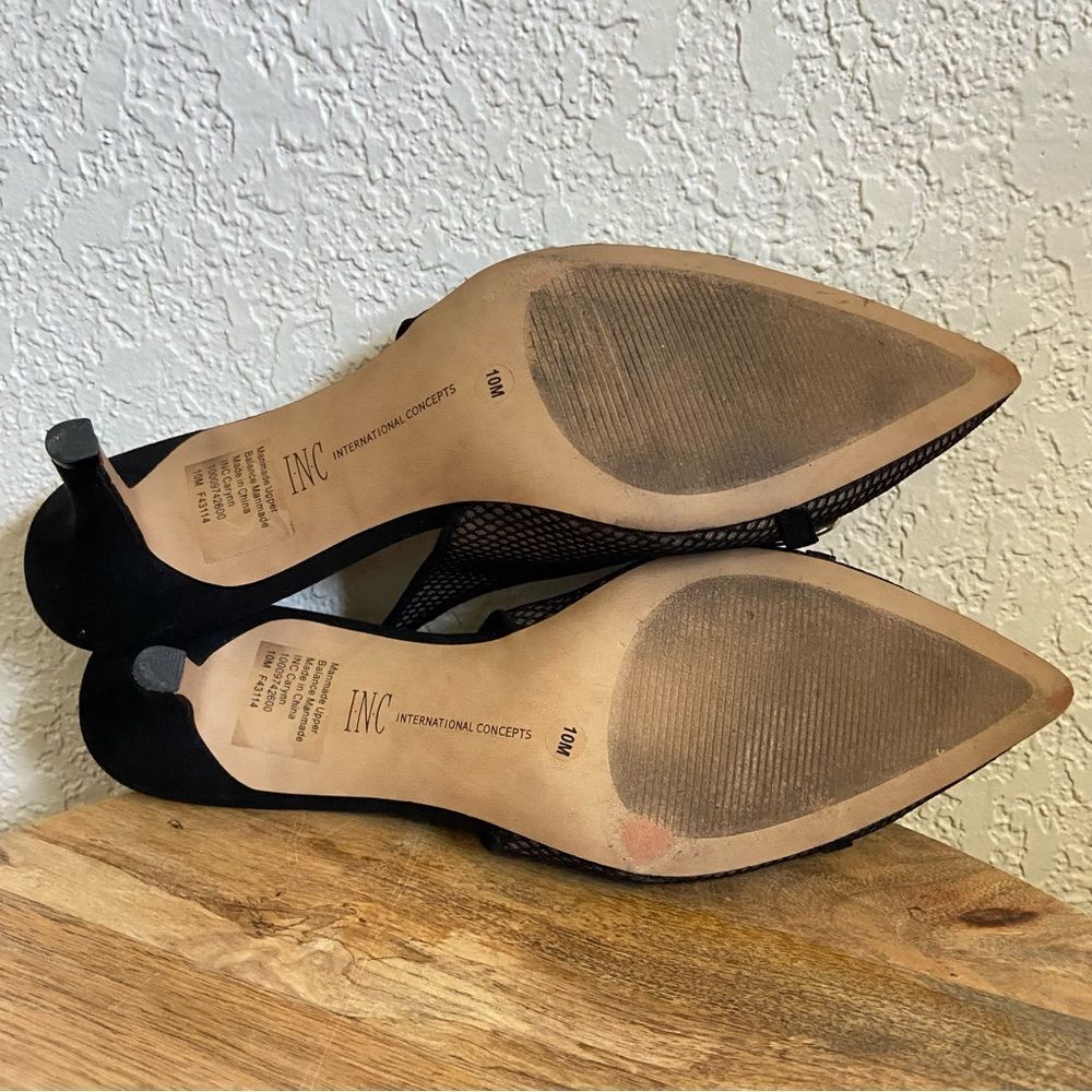 INC Carynn Pointed-toe Slingback Mesh Horsebit Kitten Heels - Picture 9 of 9